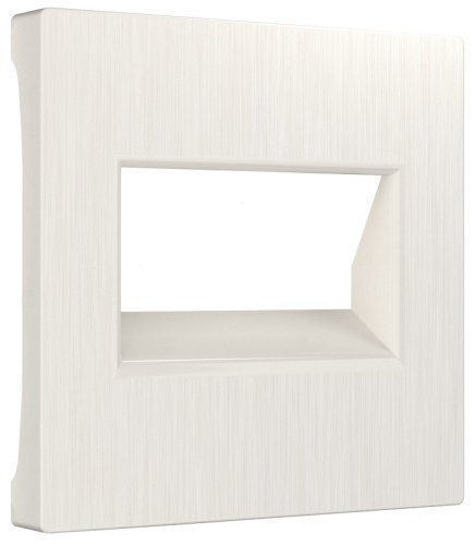 Лицевая панель Werkel для 2-м. розетки RJ45+RJ45 перламутровый рифленый картинка